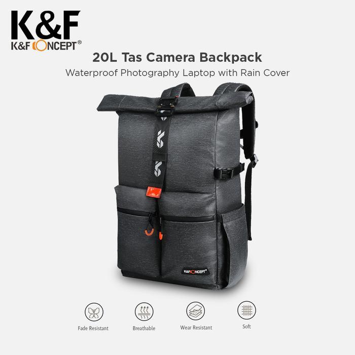 Knf Concept 20L Tas Camera Backpack Waterproof Photography Laptop
