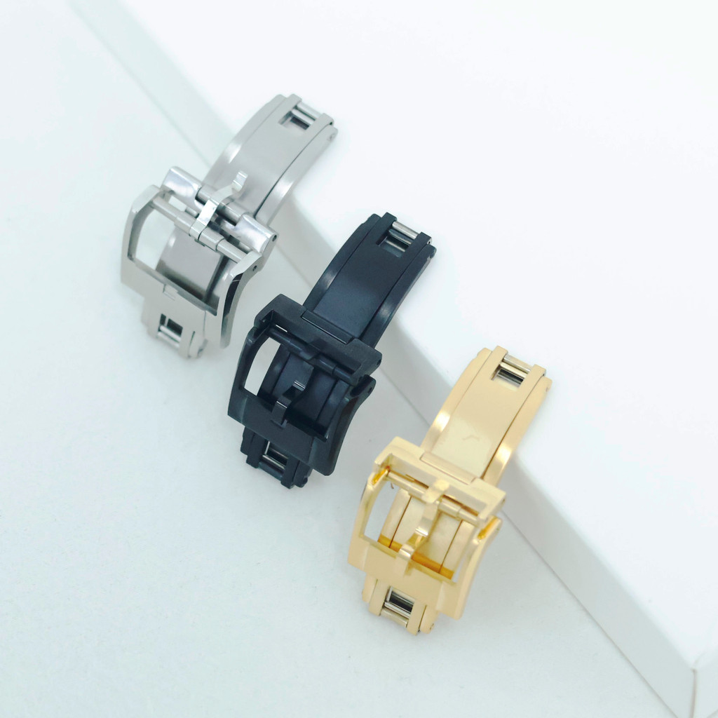 16mm 18mm 3 Colors Spring Deployant Clasp Perfect Fit for Rolex Cartier Omega IWC Watch Original