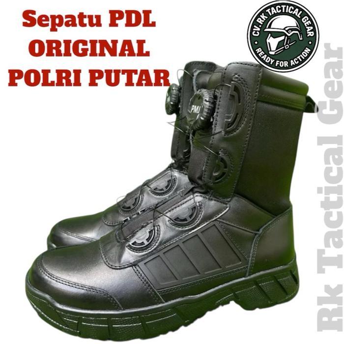 (Bisa COD) Sepatu PDL Tali Putar Jatah Dinas Lapangan POLRI PMJ (Kode 25-906) / Sepatu PDL POLRI ORI