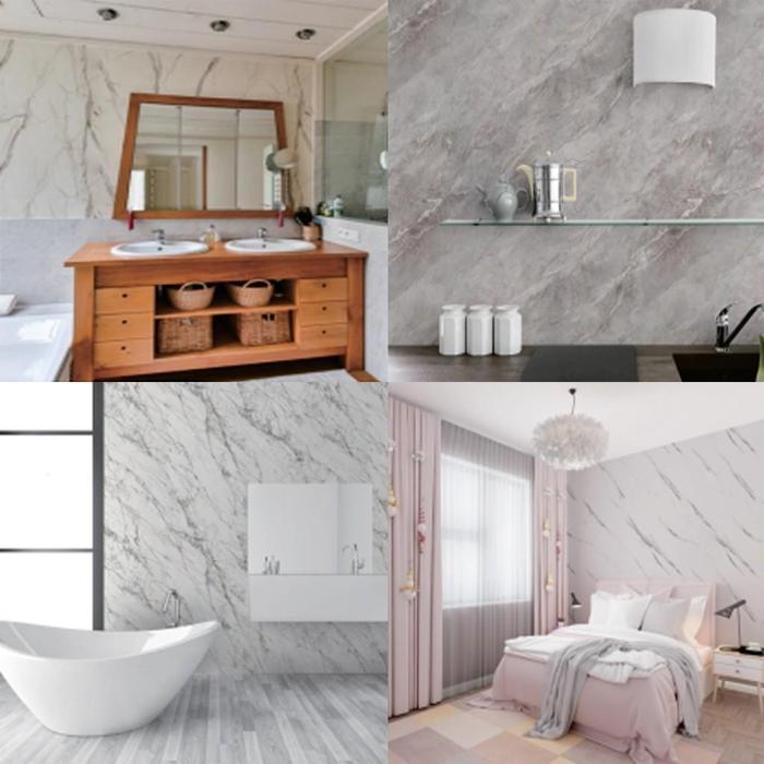 100pcs Stiker Lantai Vinyl Lantai Marmer (30 x 30 cm) / Stiker Vinyl Lantai Marmer Granit / Stiker