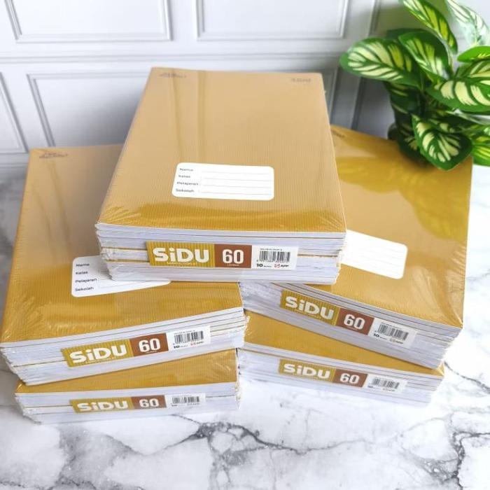 Buku Tulis Sidu Cover Sampul Nama Isi 60 Lembar / Buku Sidu Craft 60 Lembar (1 Pack Isi 10 Buku)