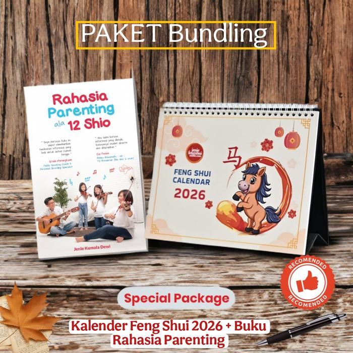 Special Package Paket Kalender Fengs Shui 2026 Shio Kuda Api & Buku Parenting Terbaru 