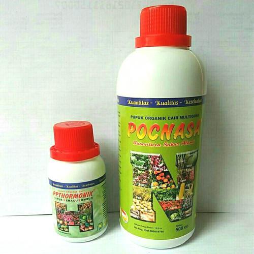PUPUK ORGANIK NASA 1 PAKET / PUPUK CAIR ORGANIK NASA / POC NASA 500cc dan HORMONIK 100cc