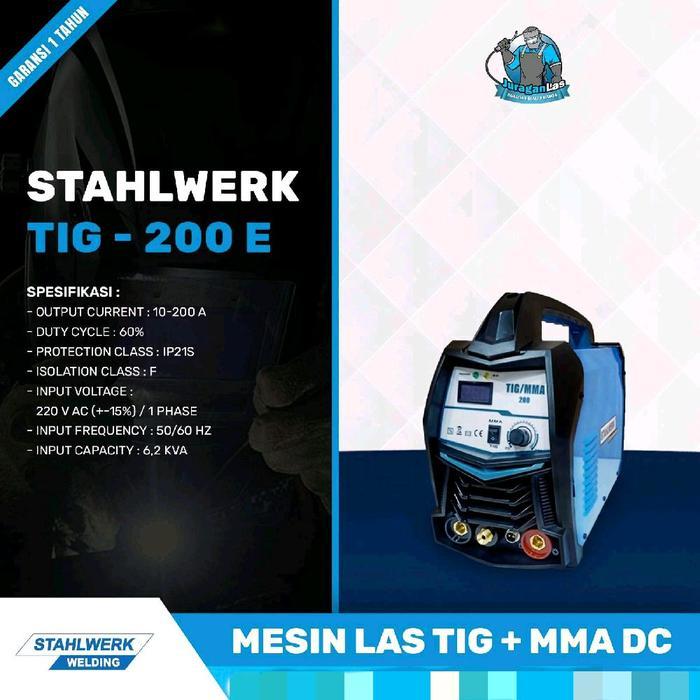 Mesin Las Tig 200E Mesin Las Argon Mma Electroda Stahlwerk Dc 200A