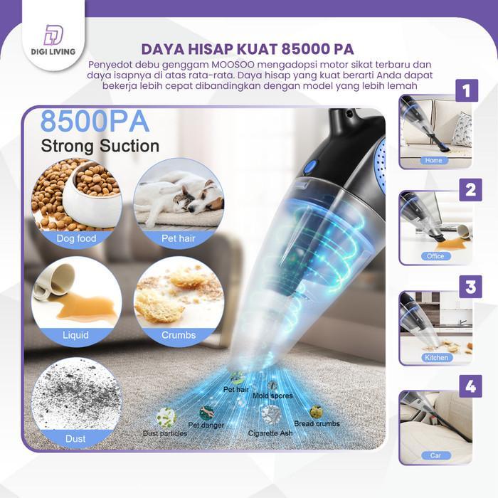 Digiliving - Handheld Vacuum Cleaner - Alat Penyedot Debu - Penyedot Debu Sofa Kasur Karpet Lantai -