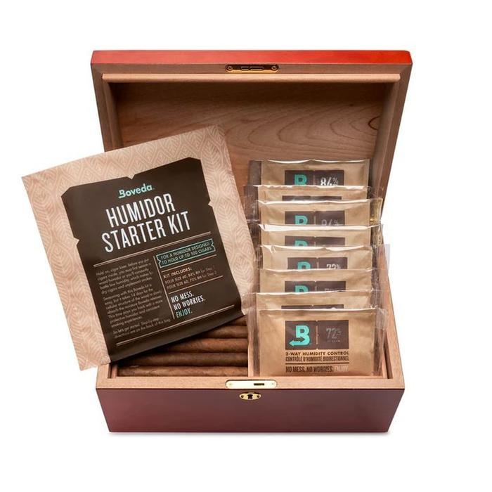 Boveda Humidor Starter Kit For Seasoning 100Ct Humidor - Humidity Control