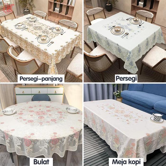 TERMURAH <> Loyal BosTaplak Meja Makan Motif 4-10Kursi Taplak Meja Makan Anti /Taplak Meja PVC