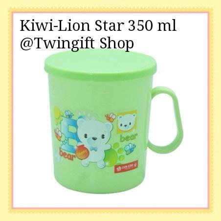 GELAS/MUG PLASTIK TUTUP, LION STAR-KIWI MUG, 350 ML.(KHUSUS GOJEK)