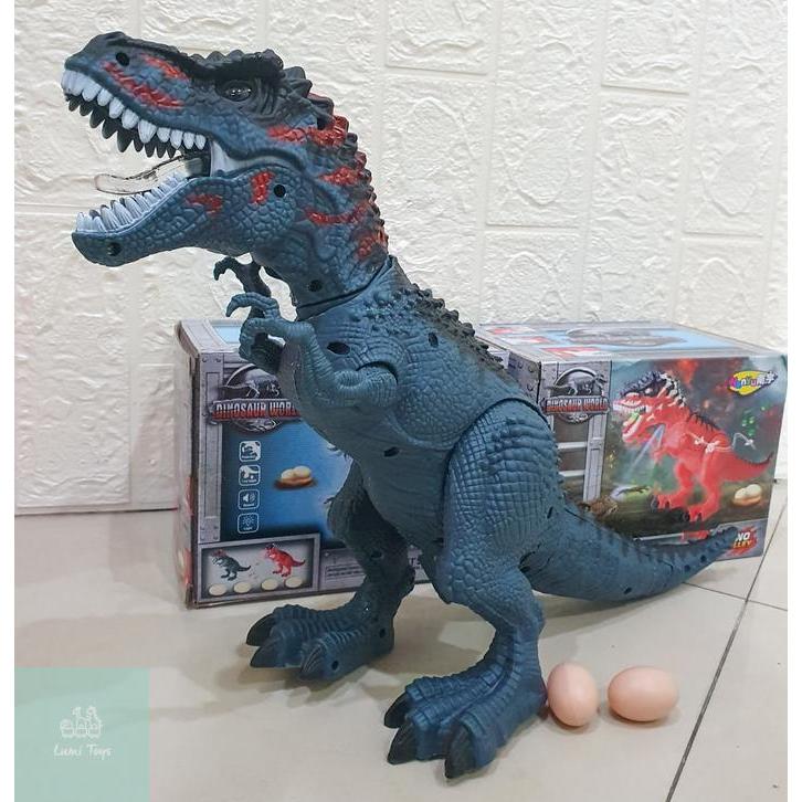 Best Seller Mainan Anak Robot Dinosaurus Berjalan Trex Bertelur Dino Valley Ny018B Original