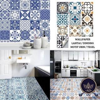 Stiker Dinding Dan Lantai Wall Flooring Stiker Motif Tegel Keramik / Stiker Tegel Ubin / Tegel Ubin