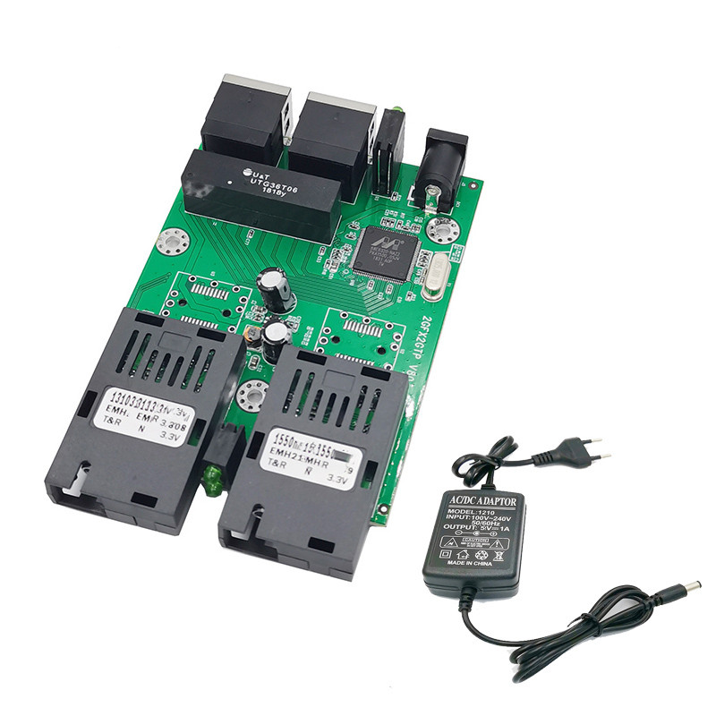 Gigabit Ethernet fiber switch 2 RJ45 UTP 2 SC fiber Gigabit Fiber Optical Media Converter