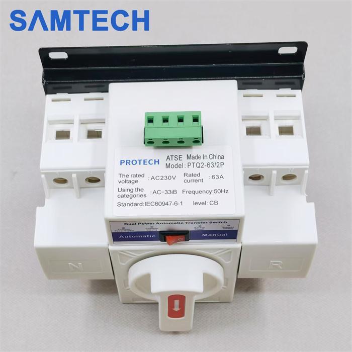 ATS 63A 2P AUTOMATIC TRANSFER SWITCH 63A 2P OTOMATIS UNTUK PLN DAN GENSET INVERTER 2P 63A