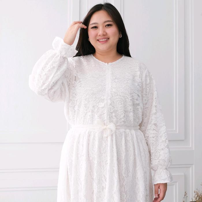 gamis abaya brokat jumbo Ld130 Ld140cm busui