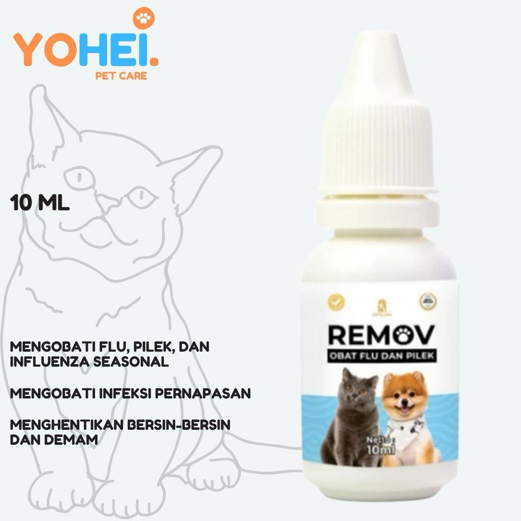REMOV obat flu kucing 10ml obat pilek kucing obat flu kucing