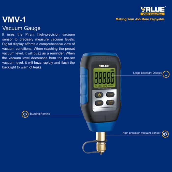 Vacuum Pump Digital Gauge VALUE VMV-1