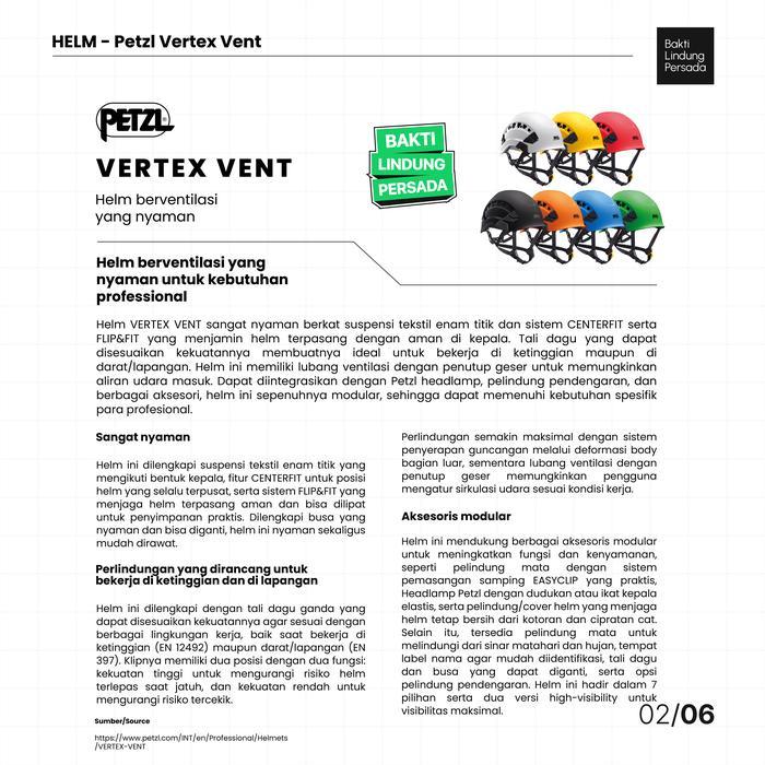 Petzl Vertex Vent - Petzl Safety Helmet - Petzl Helm - Helm Petzl Ventilasi - Helm Ventilasi - Helm