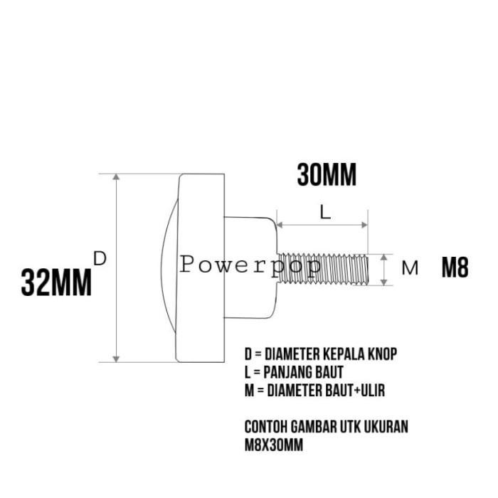 "New" M10 Baut Knop Star / Baut Bintang M10 Best Quality / Baut Kuping