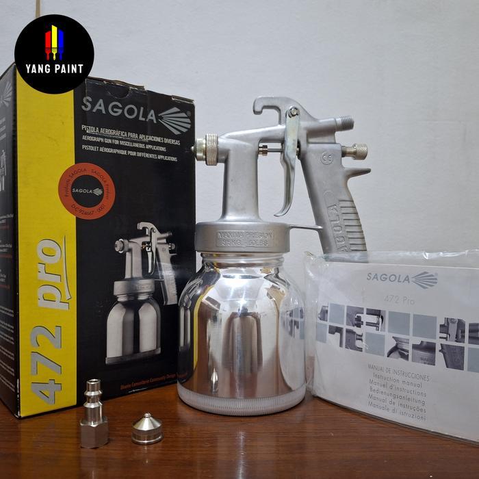 SAGOLA 472 PRO (2011) ORIGINAL SPRAY GUN - NOZZLE 1.3 MM, TANGKI 600 ML, TEKANAN KERJA 1-2 BAR