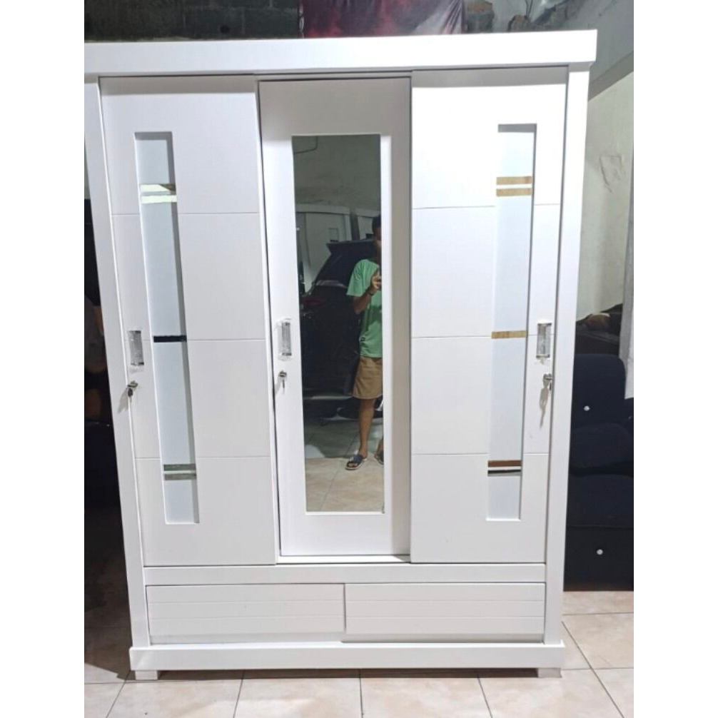 Lemari sliding door termurah 3 pintu