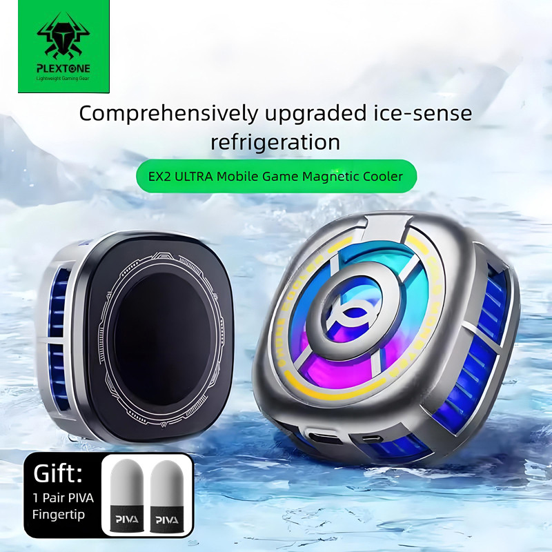 Plextone EX2 ULTRA Phone Cooler Semiconductor Fan Cooling Radiator Magnetic Heat Sink for IOS