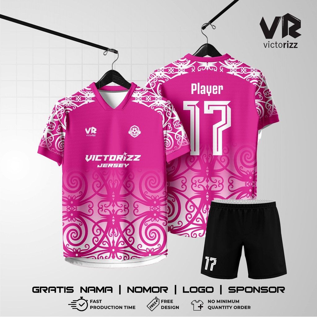 JERSEY FULL PRINTING FREE CUSTOM DESIGN CUSTOM NAMA DAN NOMOR | JERSEY FUTSAL/SEPAK BOLA/BADMINTON/V
