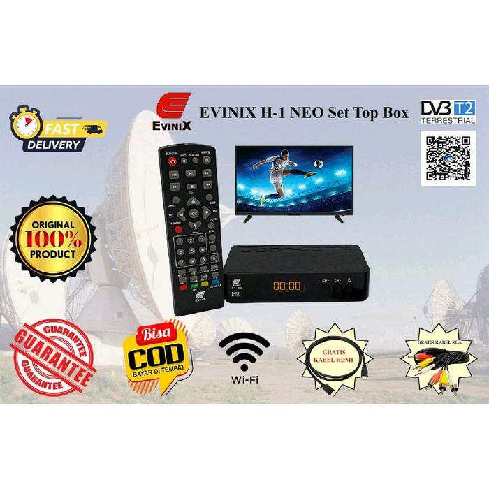 Evinix Set Top Box H-1 Neo Untuk Tv Digital Dvb-T2 Free Kabel Hdmi