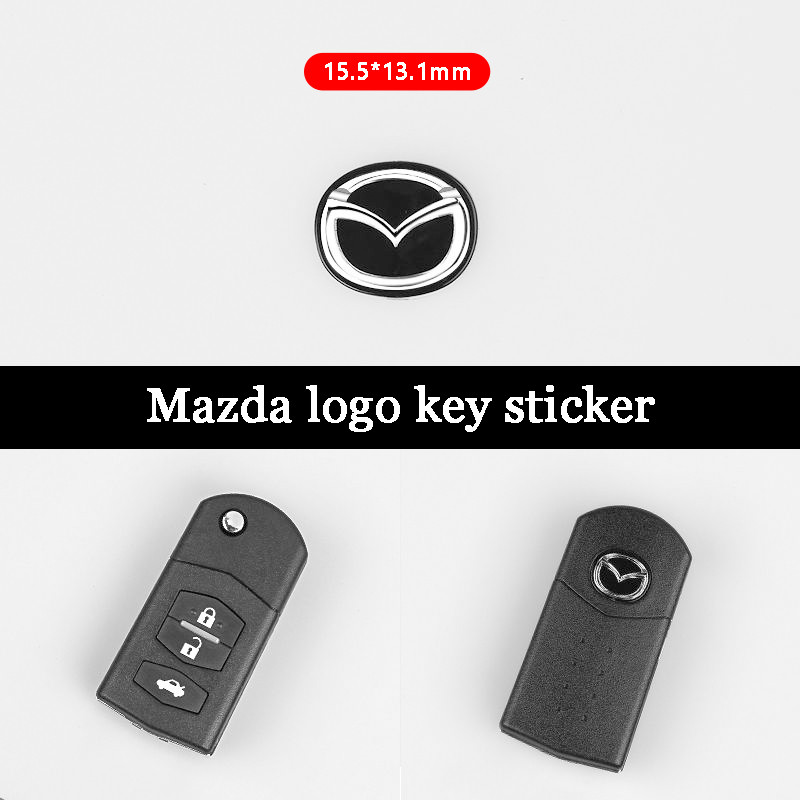 Car Key Badge Emblem Replacement Car Remote Key Sticker for Mazda 2 Mazda 3 MS Mazda 6 CX-5 CX3 Acce