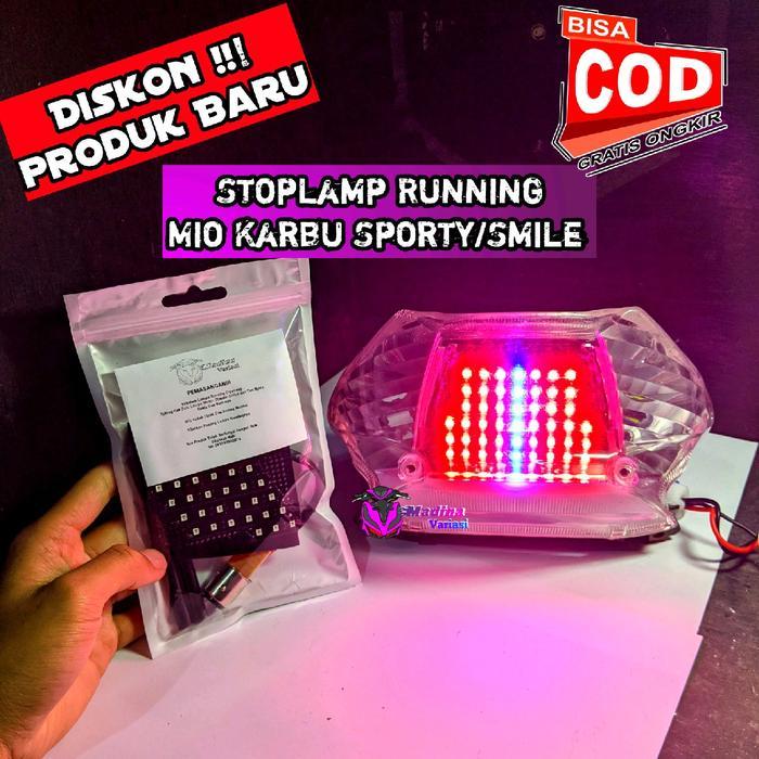 "New" StopLamp Running Mio Sporty Dan Smile, 8 Mode Otomatis Ketika diRem nyala diam semua. (Mio)