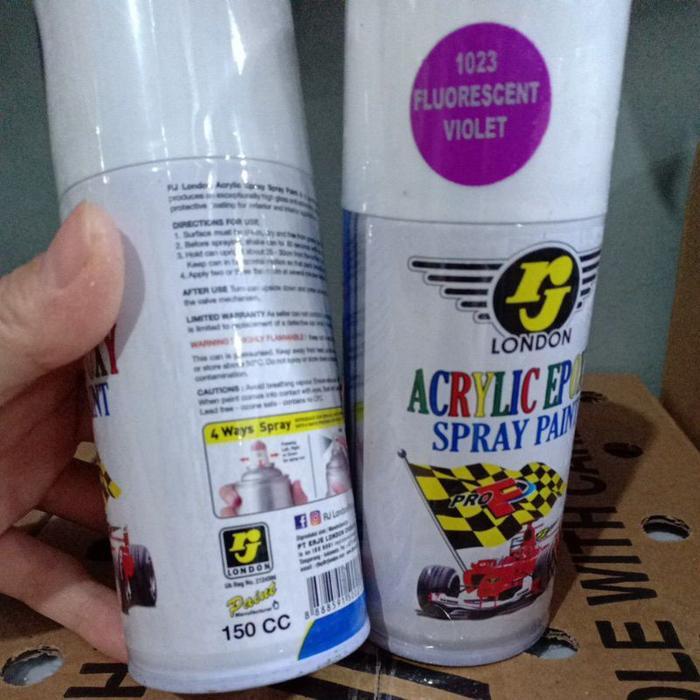 Pilok Pilox Cat Semprot Rj London Varian Warna Ungu Metalik ,Violet Blue, Dan Stabilo Ungu (150Cc)