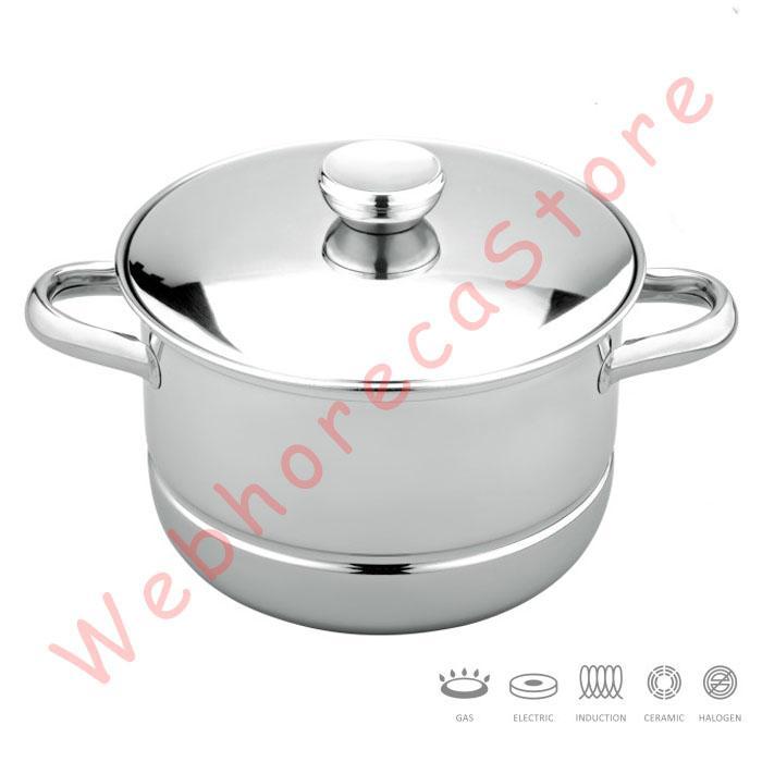 Bima Prima Stockpot Steamer With Lid 24Cm/ Langseng Kukus Stainless
