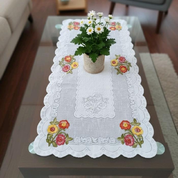 taplak meja ruang tamu minimalis taplak meja tamu rajut