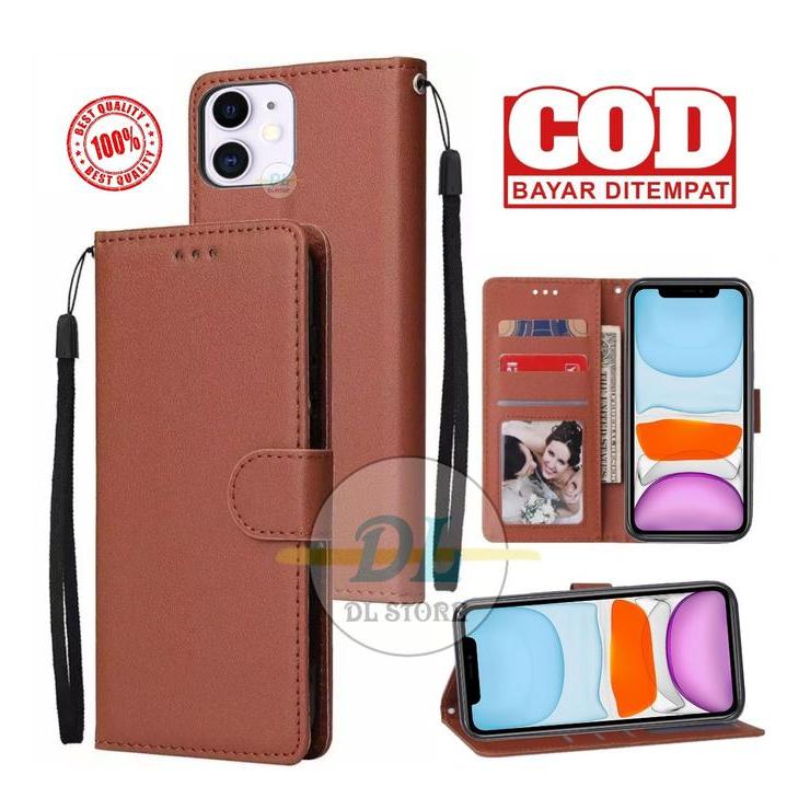 Case Untuk iPhone 11 / XR Kualitas Premium Leather Case Flip Wallet - Dompet Hp