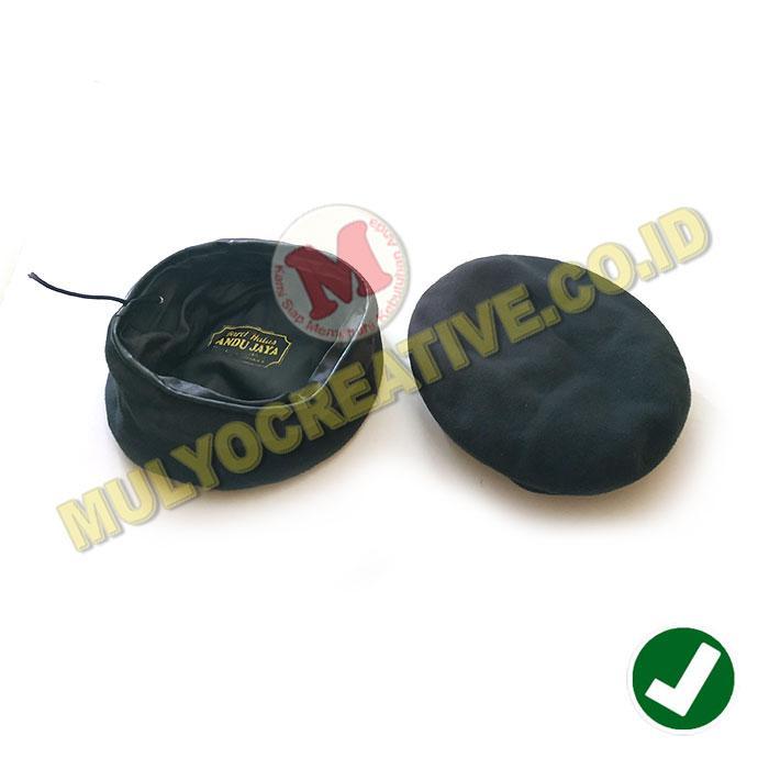 TERLARIS Topi Baret Murah - Topi Baret Abu Abu Charcoal Baret Militer Murah READY STOCK