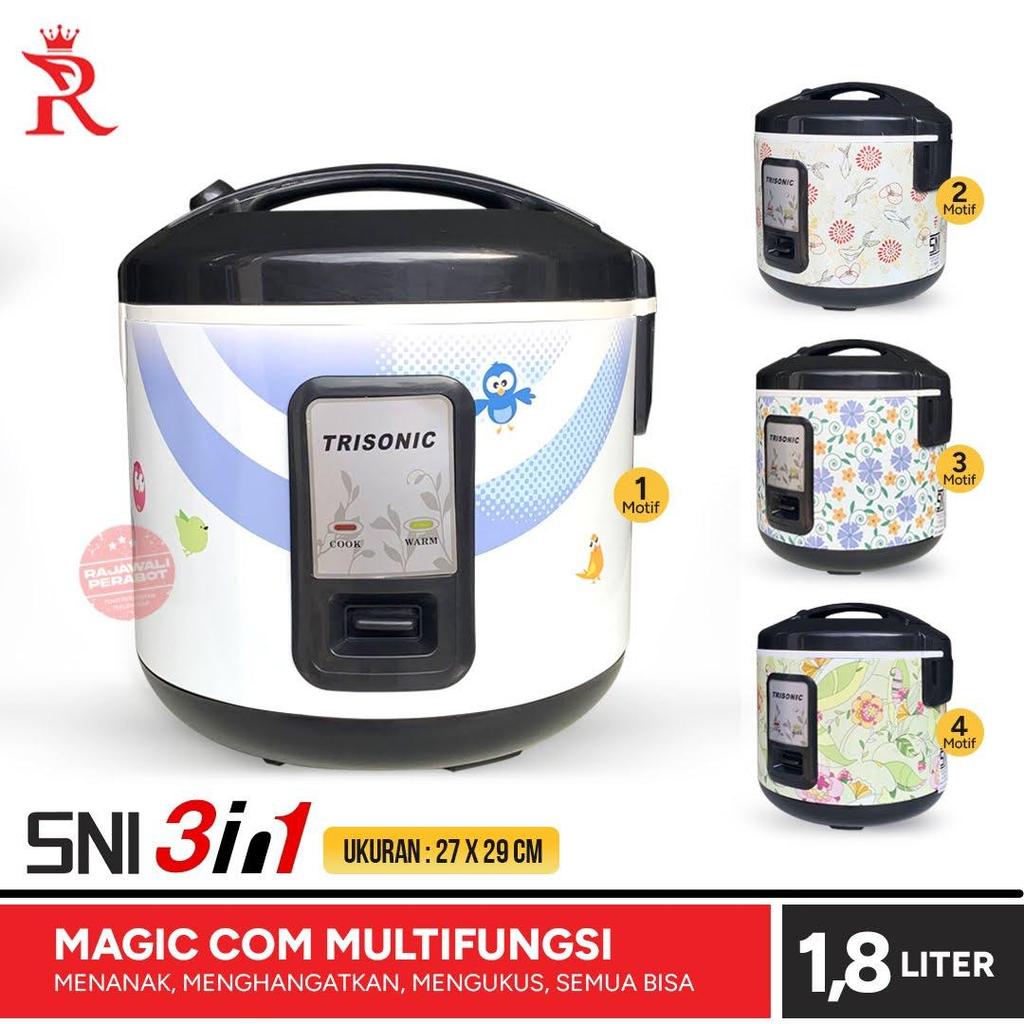 Magic Com Rice Cooker Kapasitas 1.8 Liter Trisonic T-707A