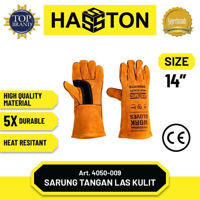Hasston Sarung Tangan Kulit Biru 14 / Safety Gloves (4050-006)