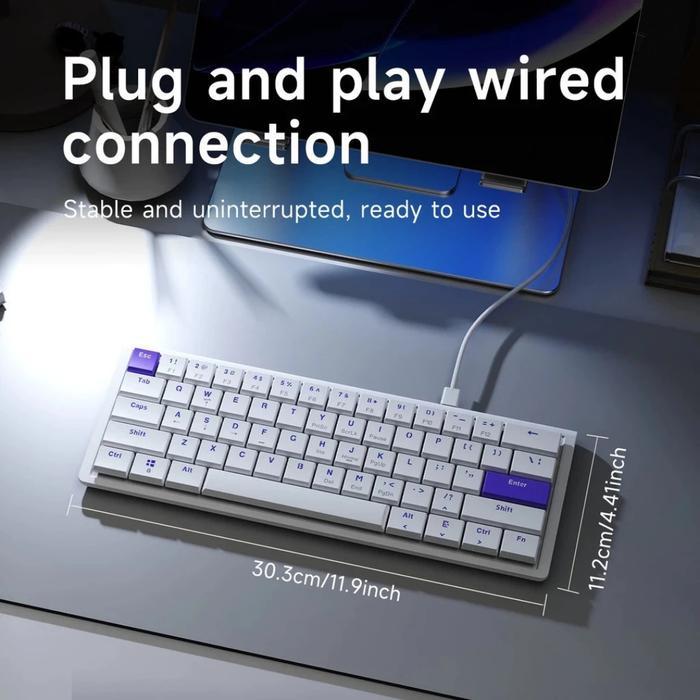 Ajazz X Nacodex NKL61 Low Profile Mechanical Keyboard Wired Connection