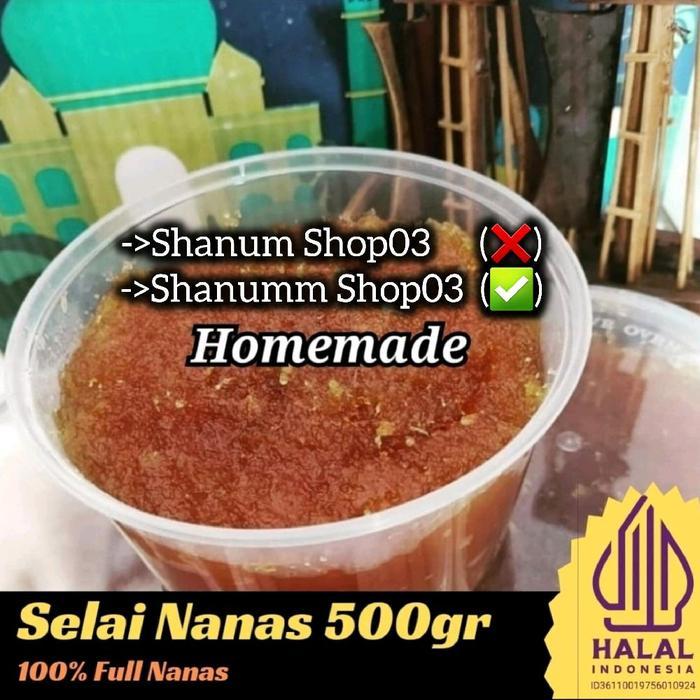 "New" Selai Nanas Palembang / Nastar Serat Kasar 500gr Premium Homemade