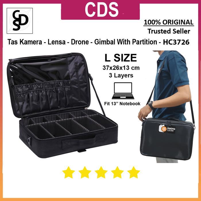 Tas Hardcase Kamera Universal With Partition - Hc3726 - Koper Kamera