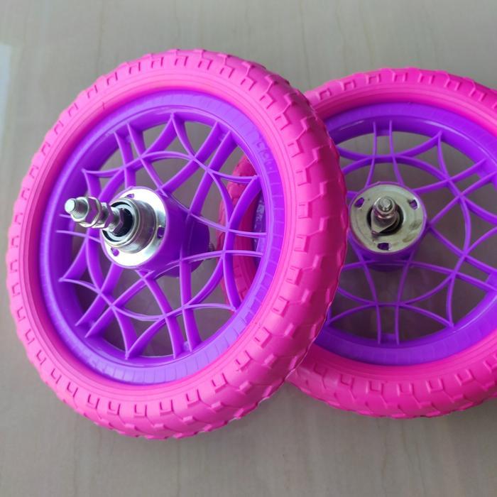 velg ban mati sepeda anak ukuran 12 velg ungu ban pink sepasang
