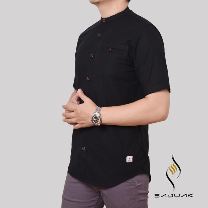 m3 (SAJUAK PREMIUM) Baju Koko Sajuak Lengan Pendek Kemeja Koko Pendek Baju Koko Pria Baju Muslim