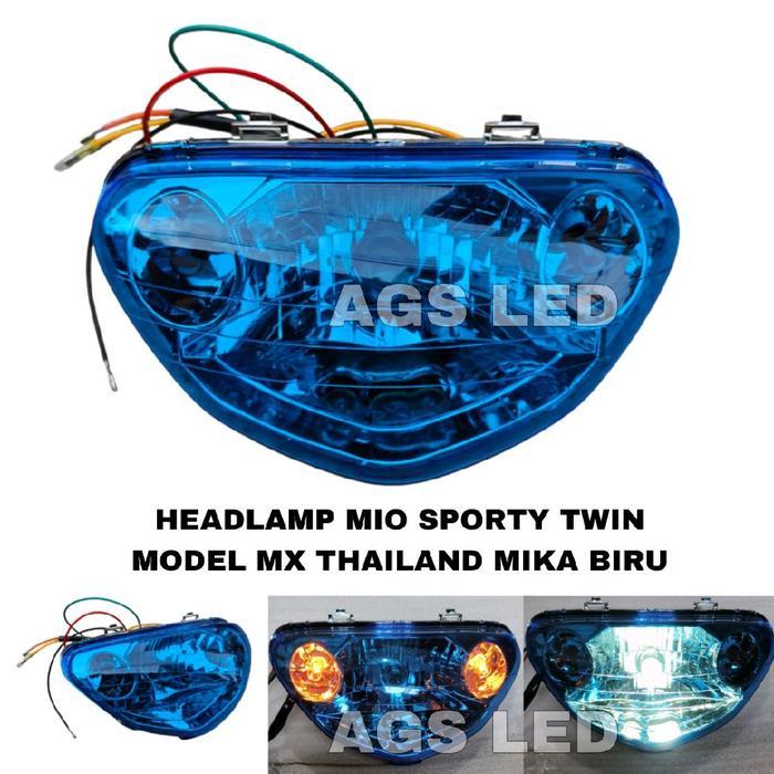 Headlamp Depan Reflektor Mio Sporty Twin Model Mx Thailand Mika Biru / Headlamp Mip Sporty Pnp Mika