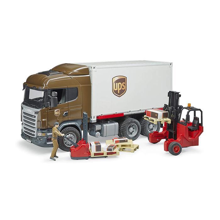 Bruder 3582 - Scania Super 560R UPS Logistics truck with forklift