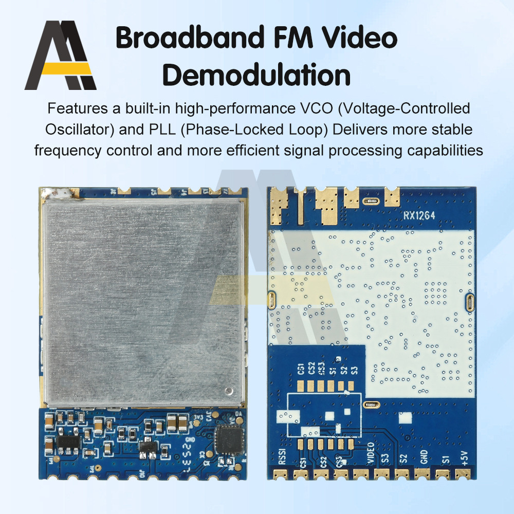 RX1264 FM VIDEO RECEIVER MODULE WIRELESS FPV MAPPING MODULE COMPACT LOW POWER HIGH SENSITIVITY