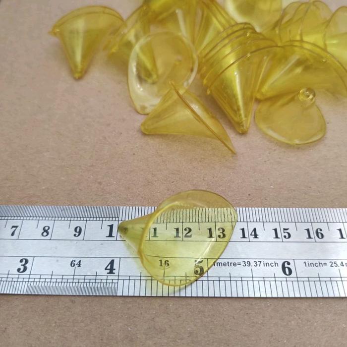 24pcs bahan craft kelopak bunga corong lily akrilik bening besar