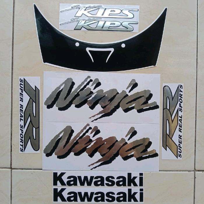 Ready stiker striping ninja rr old warna silver Fairing
