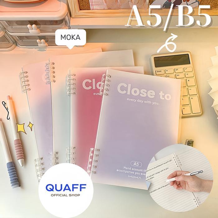 Buku A5 Buku Tulis Sekolah Lucu Aesthetic Notebook Aesthetic Lose Leaf Binder untuk Kantor Sekolah