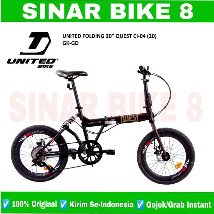 Sepeda lipat 20 Inch UNITED QUEST CI - 04 Suspensi 8 Speed