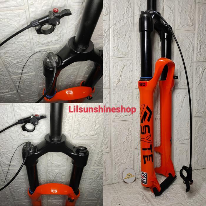 Fork Sepeda MTB 27.5 SYTE ST-C204 Alloy Shock Suspension AIR HIDROLIK Hydraulic T120 Oversize 28.6