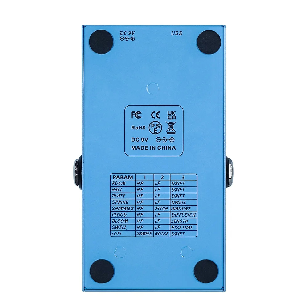 M-VAVE Mini Universe Electric Guitar Reverb Effect Pedal True Bypass Design Metal Shell Case 9