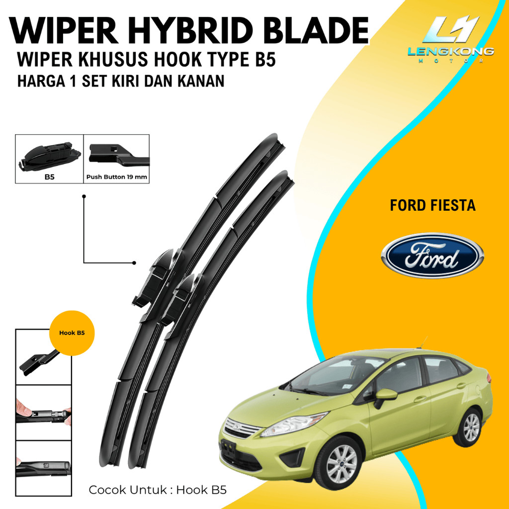 Wiper Ford Fiesta Hybrid Kaca Depan Mobil